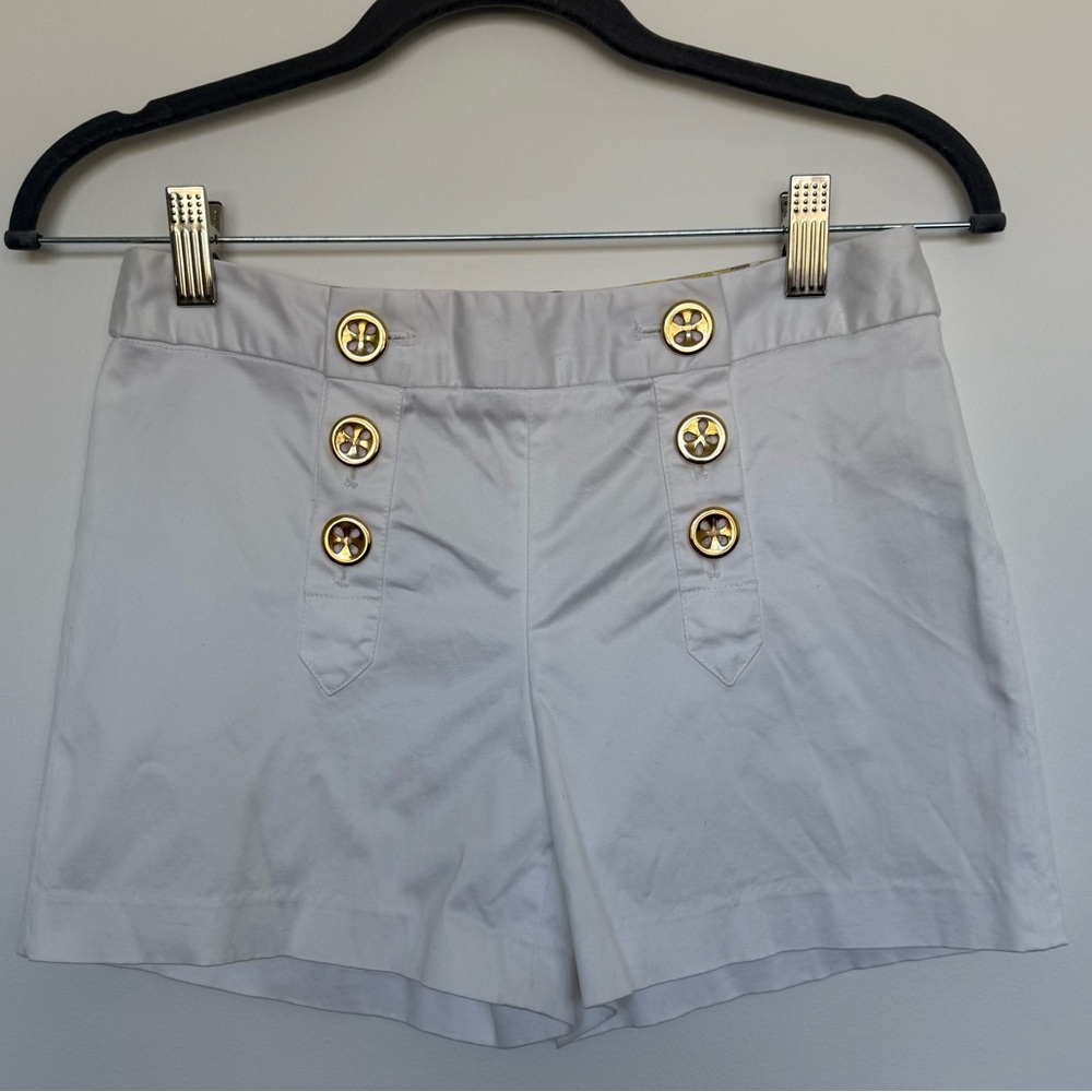 Milly Tailored Shorts Size 0 - Beautiful Quality & Gold Hardware